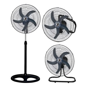 Goldtech Ventilador De Pie Pared O Piso 3 En 1 Metal 5 Aspas 3 Velocidades 50 60 Hz