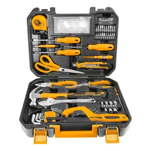 Juego Completo De Herramientas Mecanicas Manuales 120 Piezas Amarillo