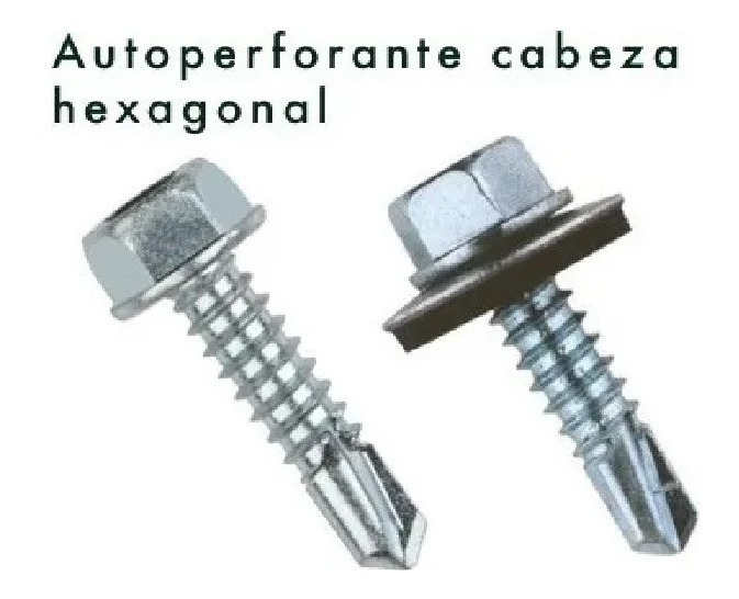 Tornillo Hexagonal Punta Mecha C/ Goma 2.2'' 5,5 X 50mm X100 - Imagen 3