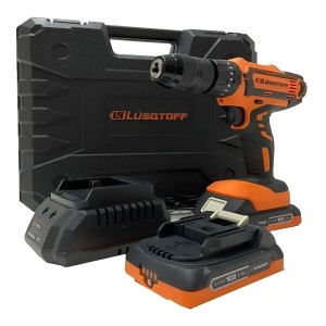 Taladro Atornillador Percutor 13mm Lusqtoff 2 Bat Profes Color Naranja Frecuencia 50