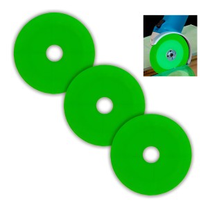 Disco De Corte Vidrio Ultra Fino Para Amoladora Pack X3 Color Verde