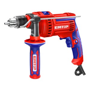 Taladro Percutor 810w 13mm Velocidad Variable Emtop Emdl0811 Color Rojo Frecuencia 50 / 60hz