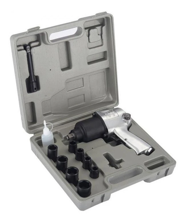 Atornillador Pistola Llave Impacto Neumatico 1/2 + 10 Dados - Imagen 3