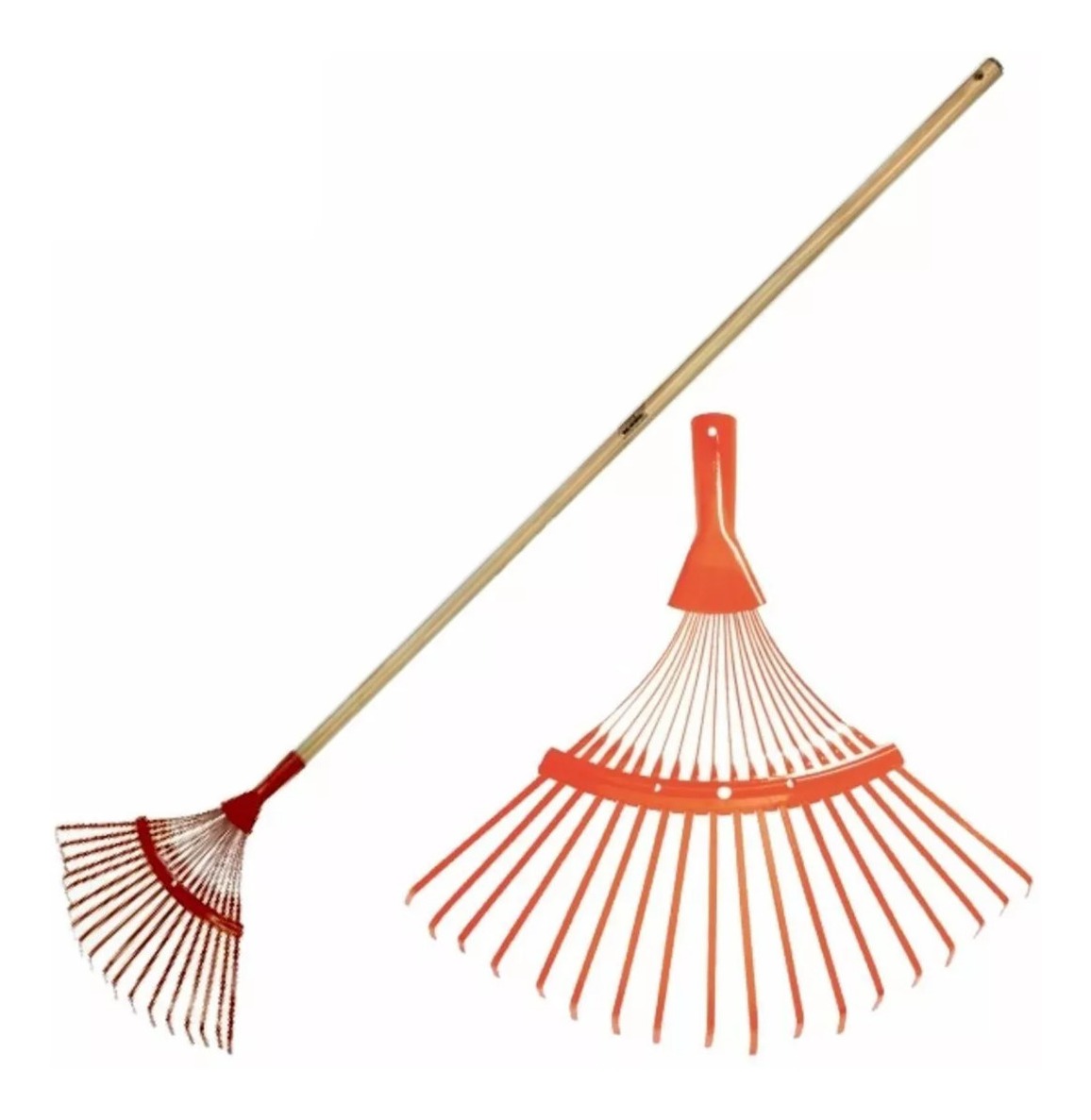 Escoba Jardín Tramontina Metálica Ancho 23 Cms 18 Dientes