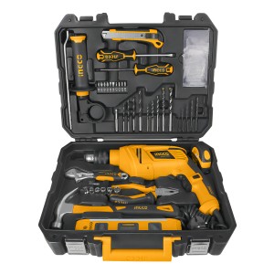 Kit 101 Herramientas Taladro 850w En Valija Plástica Ingco