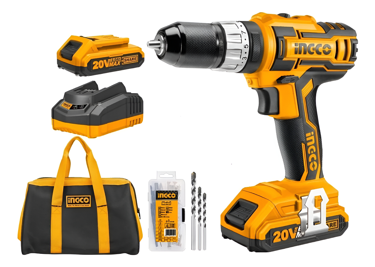 Taladro Atornillador Electrico Inalambrico + 2 Baterias 20v