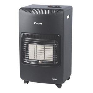 Estufa A Gas Cuori Vulcano Con Valvula Incluida Color Negro