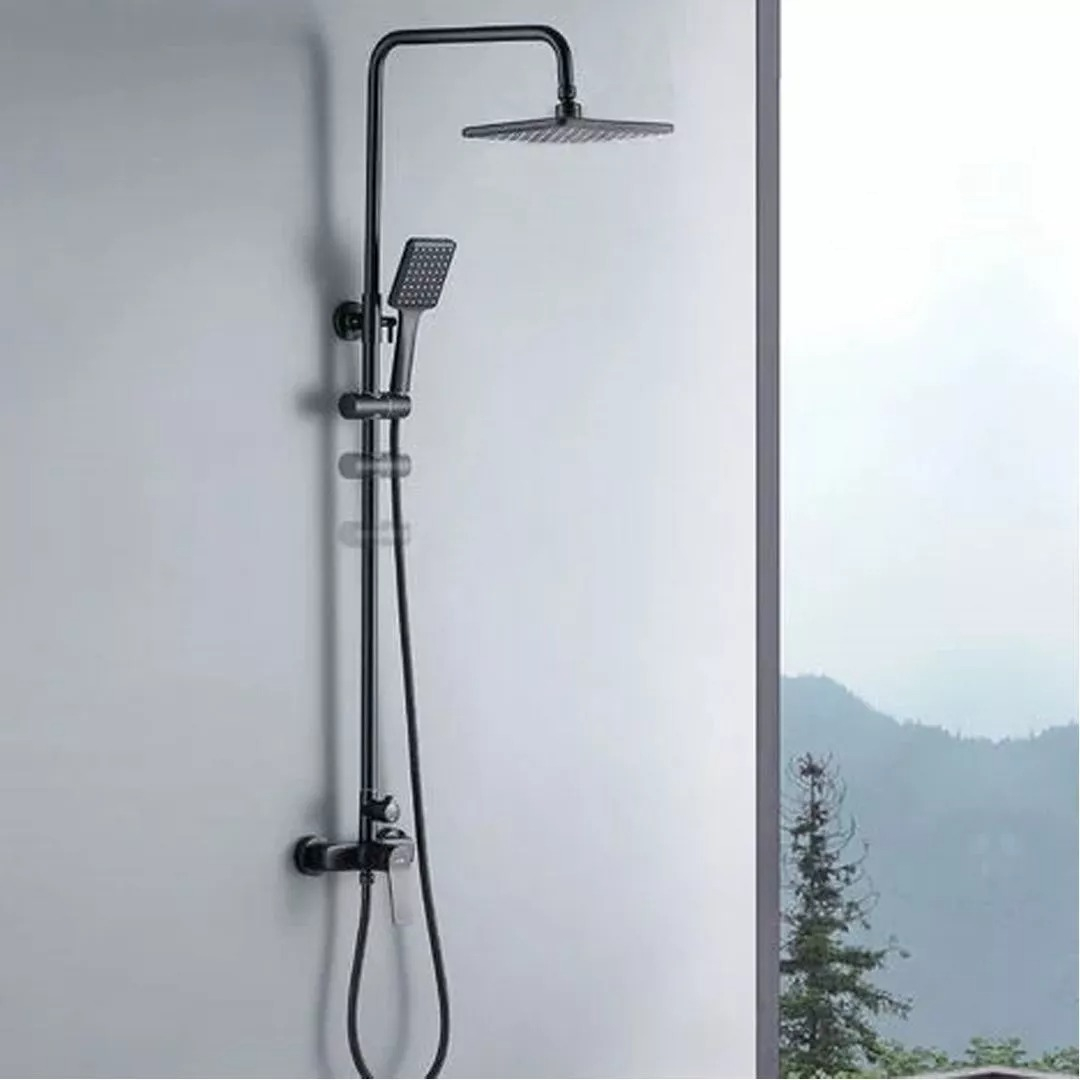 Barral Columna Ducha Barra Roseta Y Teléfono Cuadrados - Imagen 2