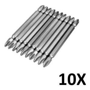 Kit De 10 Puntas Phillips Para Destornillador Startools Ph2x65l