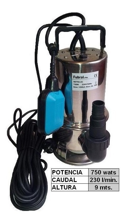 Bomba Sumergible 1 Hp Inoxidable Automática 2años Gtia Tyt - Imagen 2