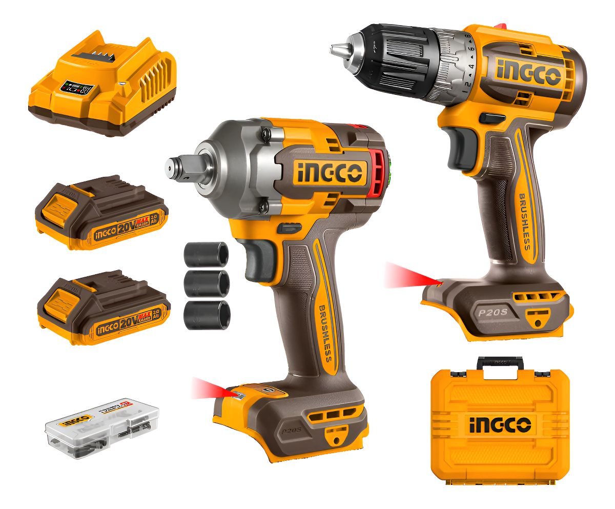 Llave De Impacto 400nm + Taladro Atornillador 52nm Ingco Col