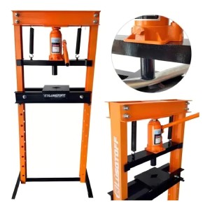 Prensa Hidráulica Lusqtoff Phl20-8 20 Toneladas Para Taller Color Naranja 800 Mm