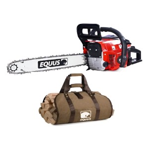 Motosierra Equus 45cc, 18 Pulgadas + Bolso Leña De Regalo