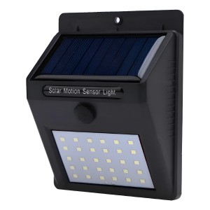 Lampara Solar Foco Potente 30 Led - Sensor Celula Luz Farol