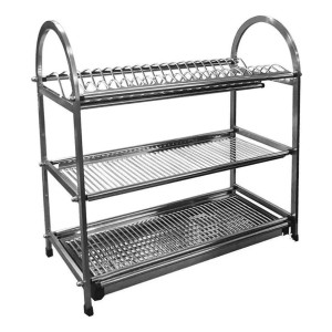 Escurre Plato De Acero Inoxidable 3 Pisos La Mejor Calidad