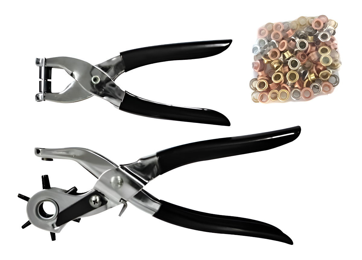 Alicate Sacabocado + Remachadora Ojaletes + 100 Ojales Y - Imagen 12