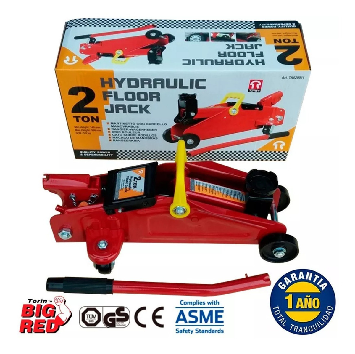 Gato Auxilio Carro 2 Toneladas Hidraulico Torin - Tyt - Imagen 2