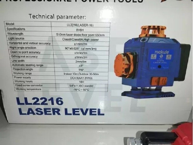 Nivel Laser 16 Líneas Autonivelante, 2 Bat, Accesorios - Tyt - Imagen 4