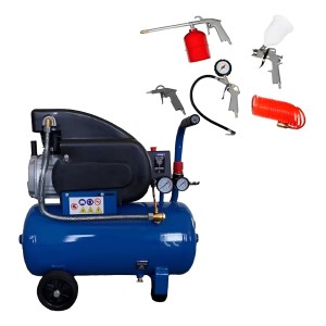 Compresor De Aire Panther 2hp 25 Lts + Kit De Aire 5pz - Tyt
