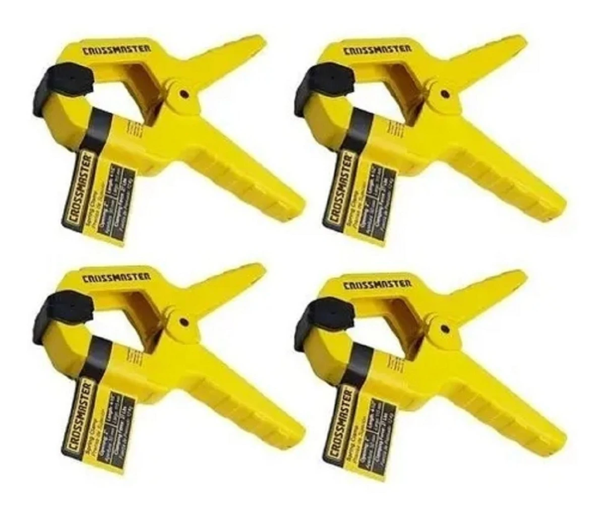 4 Prensas Pinza Sujeción Plastica12kg 115mmx50mm Crossmaster