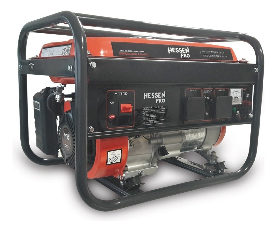 Generador Hessen Pro 2200w Nafta 016-6636 Ferreteria K37 - Imagen 2