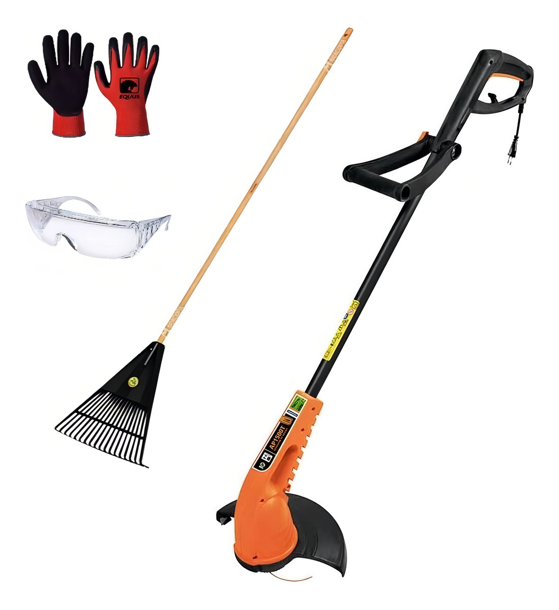 Bordeadora Tramontina 1500w + 10mts Manguera+lentes+guantes Color Naranja