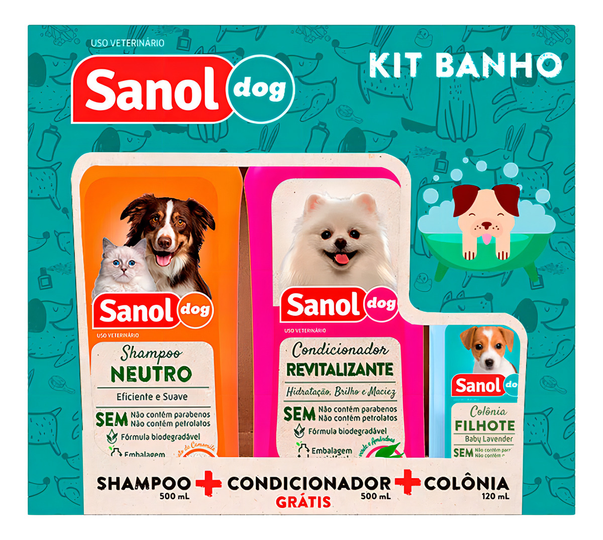 Kit De Champú-acondicionador Get 1 Colonia Variada Para Perros Sanol Neutra - Imagen 3