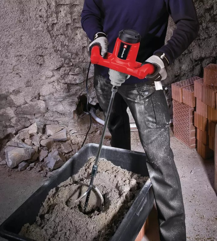 Mezclador Multiuso Einhell Mezcladora De Pintura Cemento Yeso 1400w - Imagen 6