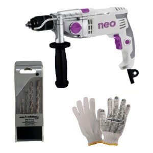 Taladro Tp1013/2202v Neo + Mechas + Guantes