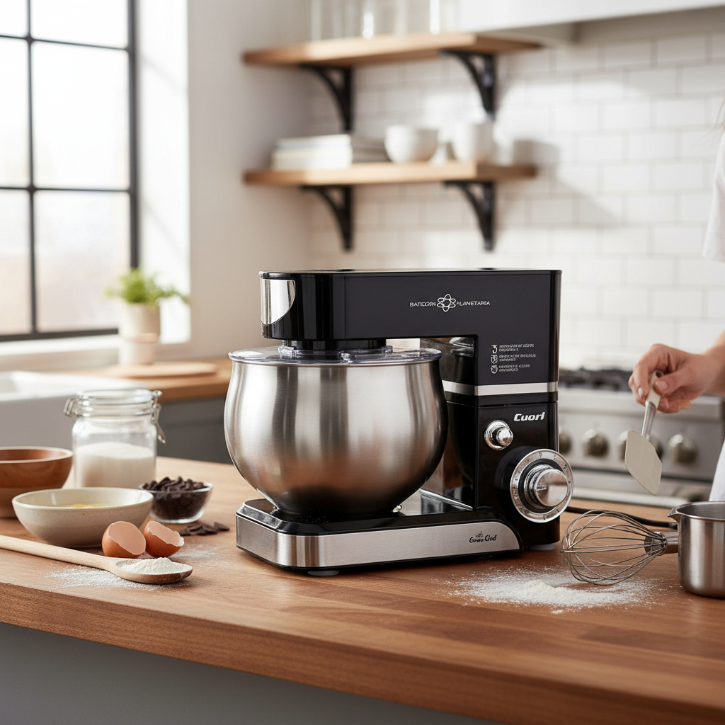 Batidora Planetaria Cuori Gran Chef Color Negro 1200w De Potencia Frecuencia 50 Hz X 60 Hz - Imagen 5