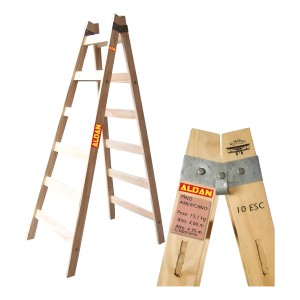 Escalera Pintor Aldan De Familiar 7 Escalones Madera | 1.65m