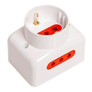 Toma Corriente 1 Shucko + 2 Salidas 3 Lineas 10amp 250v Jov