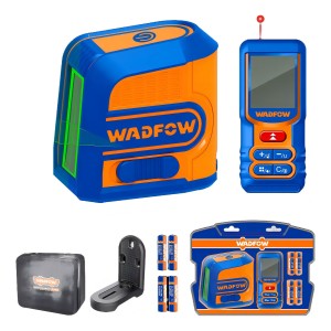 Set Medicion Nivel Laser Verde 30 Mts (wle2m03) + Medidor De Distancia 60 Mts (wdl1516) Incluye Soporte Wadfow - Wldk140