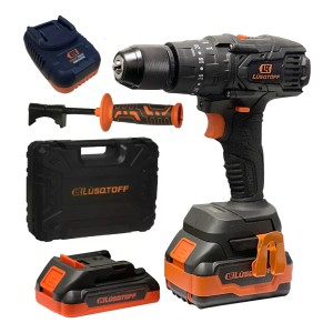 Taladro Atornillador Percutor 13mm Lüsqtoff 60nm 2 Bat Color Negro Frecuencia 50hz