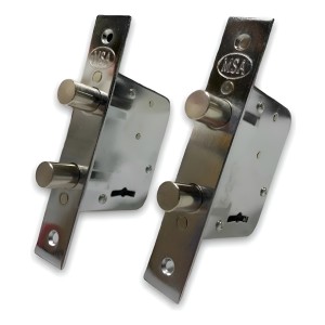 Cerrojo Gemelo Para Porton Toyaki Lh-2170 Color Plateado