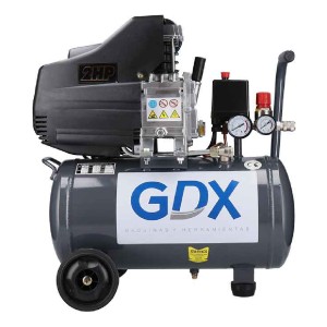 Compresor De Aire C/ruedas 2hp 24 Lts 115 Psi - Gdx Color Gris