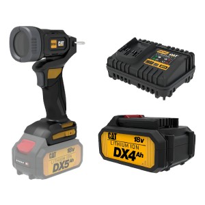 Linterna Cat Dx63b 18v Cabeza Giratoria Luz Blanca + Batería 4ah + Cargador