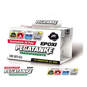 Pegamento Líquido Transparente Pegatanke Epoxi Aluminio Cerámica Plástico 32cc