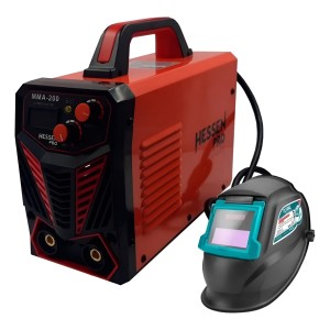 Soldadora Inverter Mma 200amp Hessen Pro + Careta Fotocroma