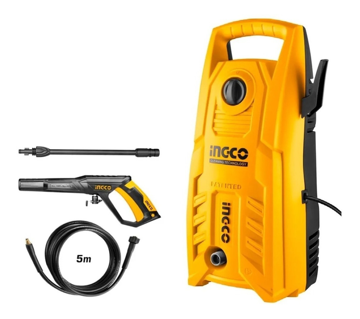 Hidrolavadora Eléctrica Ingco Hpwr14008 Naranja De 1400w Con 130bar De Presión Máxima 110v - 60hz - Imagen 2