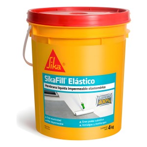 Membrana Liquida Sikafill Elástico En Colores 4 Kg Color Blanco
