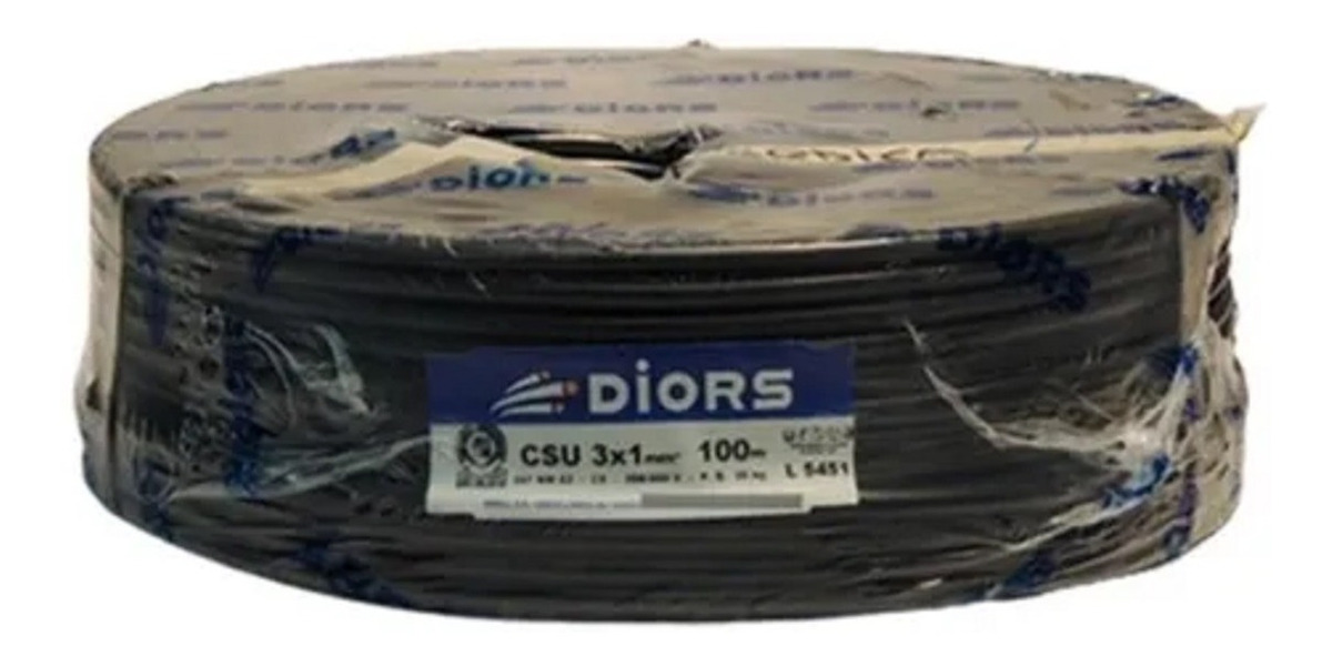 Cable Bajo Goma 3x1 Rollo 100 Mts -