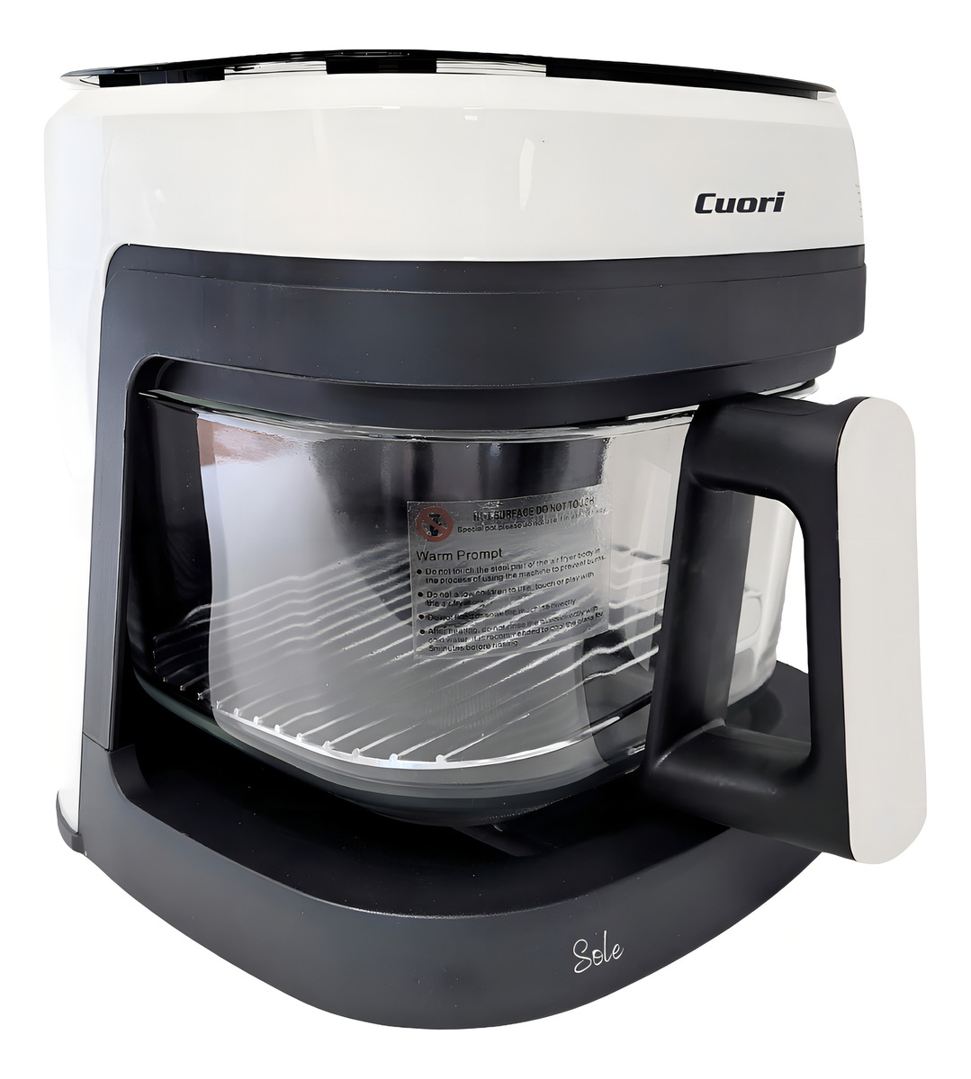 Freidora De Aire Cuori 4.5l 1400w Digital Cesta De Vidrio Color Blanco