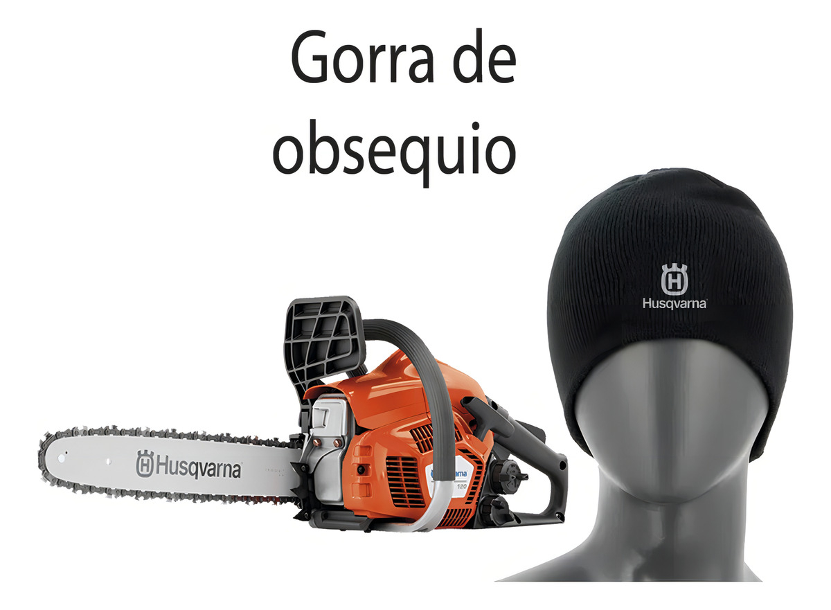 Motosierra A Nafta Husqvarna Gasolina 35cc Naranja/negro 120 1.959hp - Imagen 2