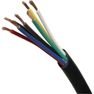 Cable Bajo Goma 7x1 Mm Negro Por Metro , Trailer Instalacio
