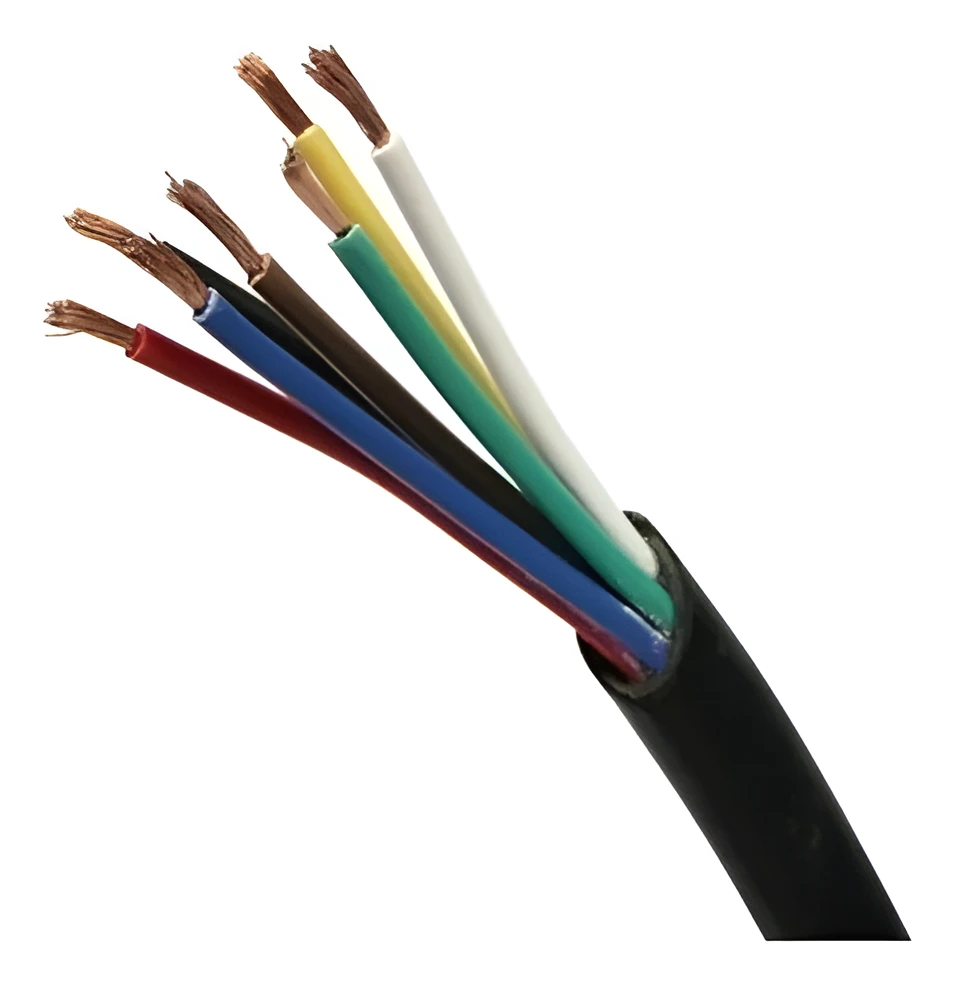 Cable Bajo Goma 7x1 Mm Negro Por Metro , Trailer Instalacio