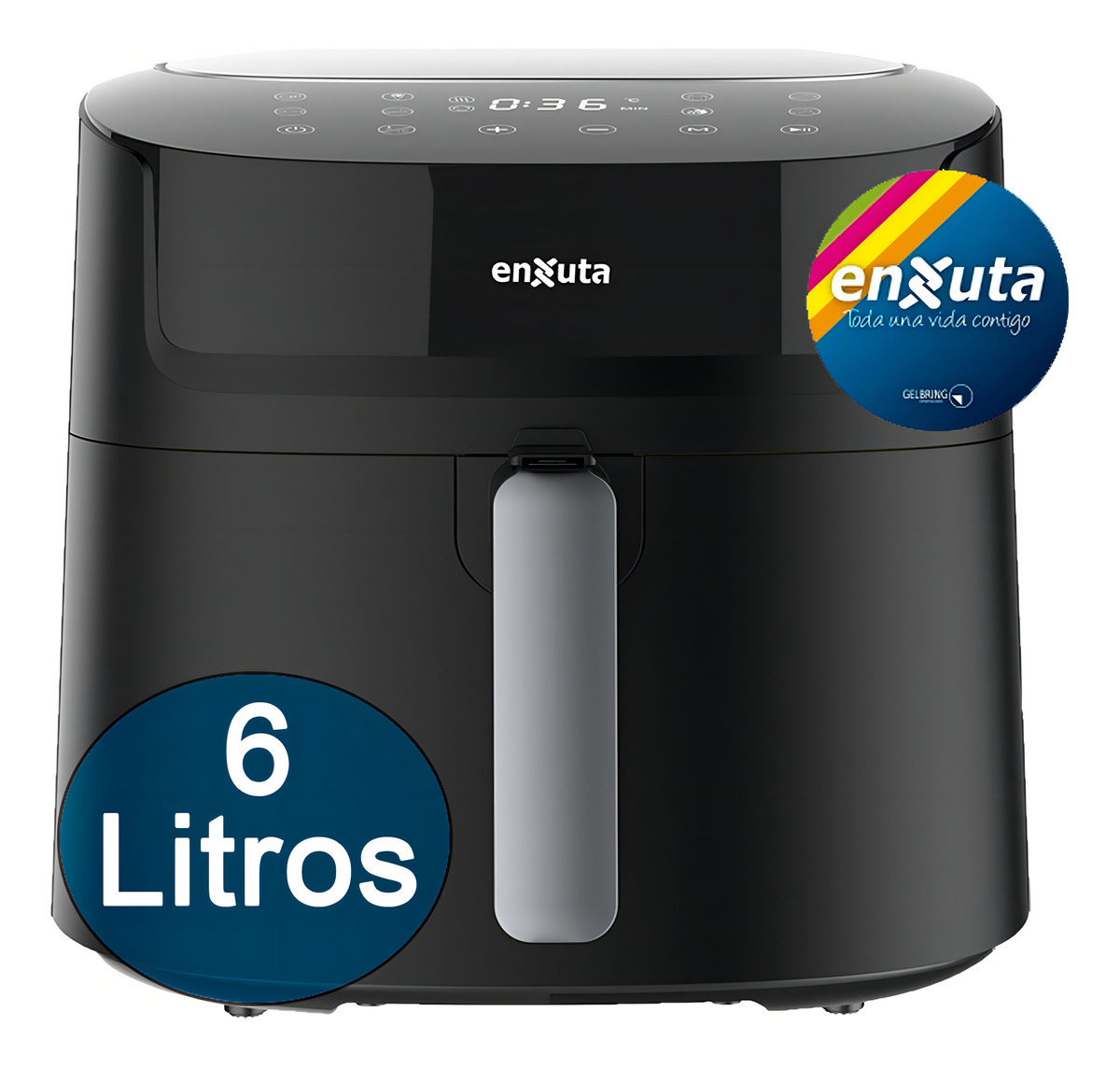 Freidora De Aire Sin Aceite Enxuta Sdaenxfsa1116 6lts Touch Color Negro - Imagen 6