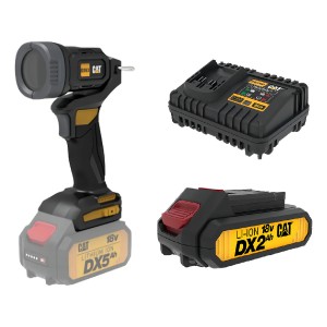 Linterna Cat Dx63b 18v Cabeza Giratoria Luz Blanca + Batería 2ah + Cargador