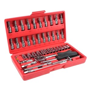 Herramienta Caja . Kit 46 Piezas Dados