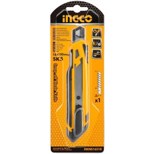 Trincheta 18mm Ingco Hkns16538 Con 3 Hoja Sk5 Soft Grip-smf